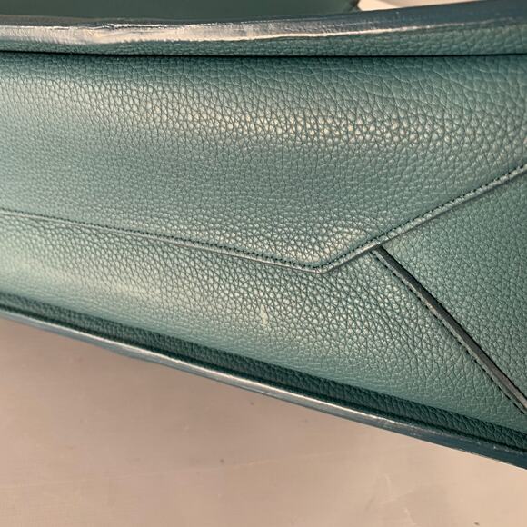 CELINE Blue Pebble Grain Leather Medium Trifold Tote Handbag - Picture 12 of 13